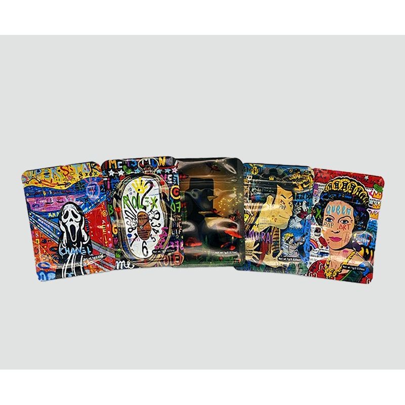 Mylar Weed Bags | 3.5g With Zipper | Artistic Design